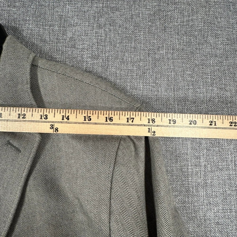 Banana Republic Blazer Mens 42R Gray Herringbone Tailored Fit Cotton Sport Coat